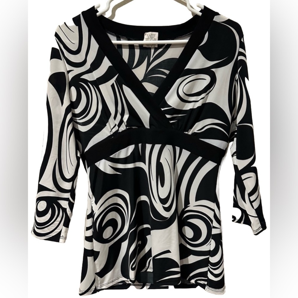 Maurice’s Blouse Top 3/4 Sleeve Colorful BOHO